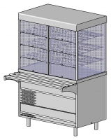 Прилавок-витрина холодильный ЦМИ Волга ПВХ (1120х700(1030)х1720 мм)