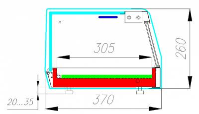 Настольная холодильная витрина Полюс АC37 SM 1,0-1 Sushi